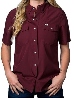 Ferrell Pearl Snap Button Down Shirt Size Large